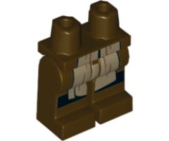 Hips and Legs with Dark Tan SW Jedi Robe and Black Knees Pattern