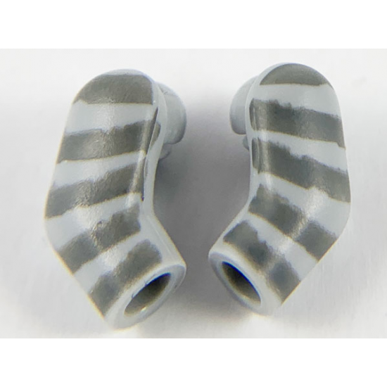 Arm, (Matching Left and Right) Pair with 5 Dark Bluish Gray Stripes Pattern
