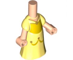 Micro Doll, Body Part Lower with Bright Light Yellow Dress Pattern (Belle)