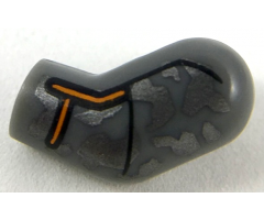 Arm, Left with Silver Camo, Orange Stripes Pattern