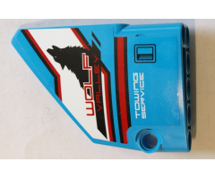 Technic, Panel Fairing #13 Large Short Smooth, Side A with 'WOLF VALLEY' and 'TOWING SERVICE' Pattern (Sticker) - Set 42070