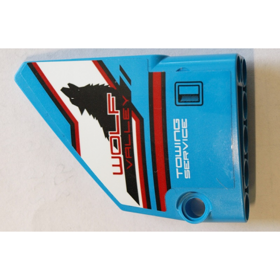Technic, Panel Fairing #13 Large Short Smooth, Side A with 'WOLF VALLEY' and 'TOWING SERVICE' Pattern (Sticker) - Set 42070