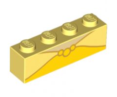 Brick 1 x 4 with Yellow Necklace Pattern [Belle]