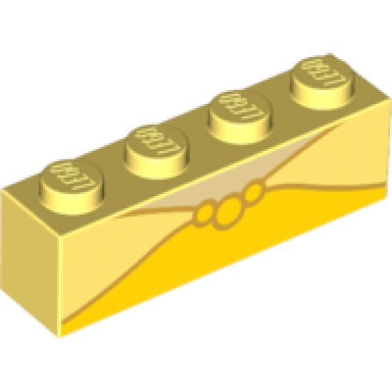 Brick 1 x 4 with Yellow Necklace Pattern [Belle]
