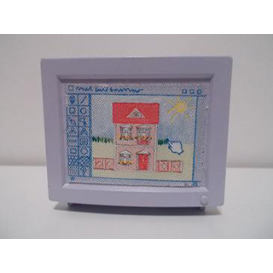 Scala Television / Computer Monitor with House Design Pattern (Sticker) - Set 3270