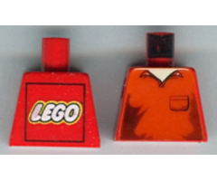 Torso Shirt with Open Collar and Pocket Pattern - LEGO Logo on Back