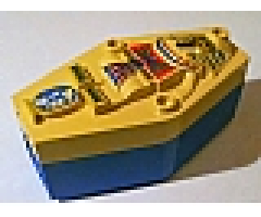 Container Coffin with Tan Mummy Relief Colorful Pattern Lid (Sarcophagus)