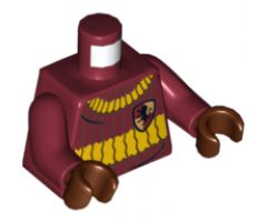 Torso Harry Potter Quidditch Gryffindor Ribbed Pattern / Dark Red Arms / Reddish Brown Hands