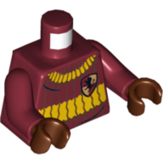 Torso Harry Potter Quidditch Gryffindor Ribbed Pattern / Dark Red Arms / Reddish Brown Hands