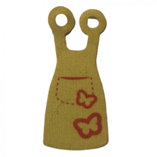 Mini Doll, Body Wear Skirt Cloth Apron with Magenta Pocket and Butterflies Pattern (Friends)