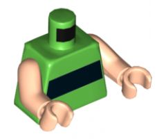 Torso Horizontal Black Stripe Pattern / Light Nougat Arms / Light Nougat Hands