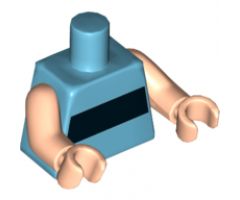 Torso Horizontal Black Stripe Pattern / Light Nougat Arms / Light Nougat Hands