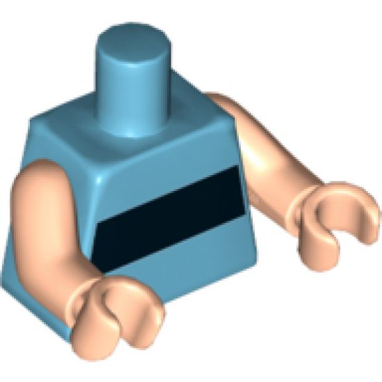 Torso Horizontal Black Stripe Pattern / Light Nougat Arms / Light Nougat Hands