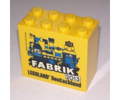 Brick 2 x 4 x 3 with Legoland Deutschland Fabrik 2013 Pattern