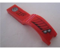 Vehicle, Mudguard 1 x 4 1/2 with Headlights and 'RX 2' Pattern Model Right Side (Stickers) - Set 8495