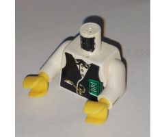 Torso Western Black Vest, Gold Fob and $100 Bills Pattern (Banker) / White Arms / Yellow Hands
