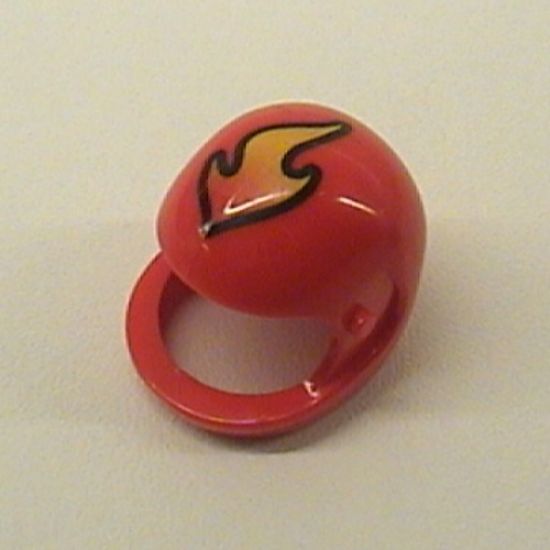 Technic, Figure Accessory Helmet with Flame Pattern