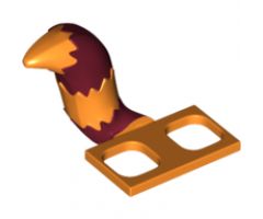 Minifigure, Body Wear Costume Tail Fluffy with Dark Red Stripes Pattern