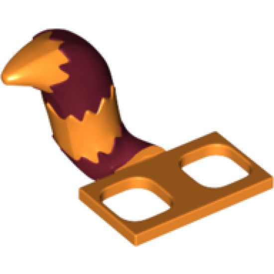 Minifigure, Body Wear Costume Tail Fluffy with Dark Red Stripes Pattern