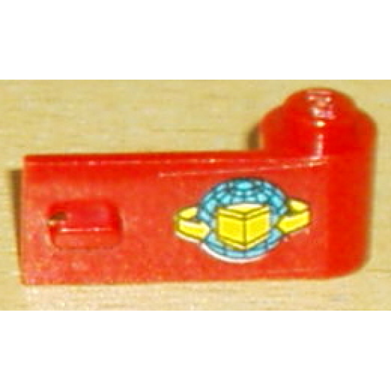 Door 1 x 3 x 1 Right with Box and Arrows and Globe Pattern (Sticker) - Sets 6542 / 4555