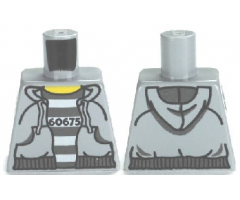 Torso Town Prisoner Number 60675, Hooded Sweatshirt over Prison Stripes Pattern