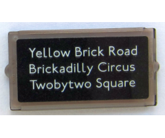 Glass for Window 1 x 2 x 3 with 'Yellow Brick Road', 'Brickadilly Circus' and 'Twobytwo Square' Pattern (Sticker) - Set 10258