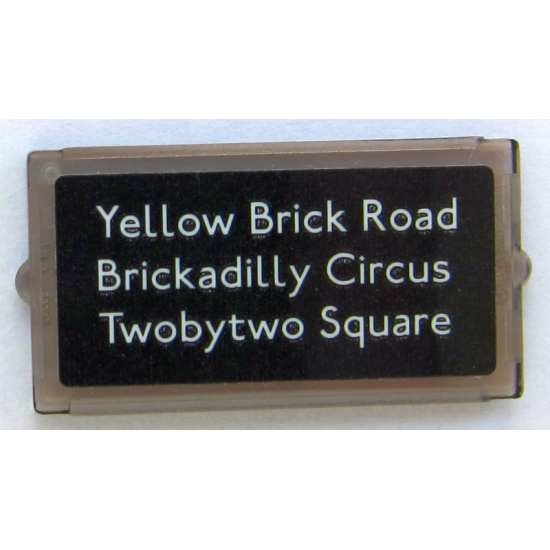 Glass for Window 1 x 2 x 3 with 'Yellow Brick Road', 'Brickadilly Circus' and 'Twobytwo Square' Pattern (Sticker) - Set 10258
