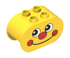 Duplo, Brick 2 x 4 x 2 Rounded Ends with Dimpled Face Pattern