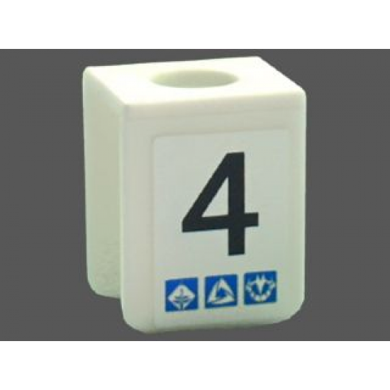 Minifigure, Body Wear Vest with Number 4 and Gravity Games Pattern on Both Sides (Stickers) - Set 3585
