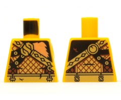 Torso Nougat Fur with Gold Crossbelt and Armor Pattern