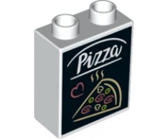Duplo, Brick 1 x 2 x 2 with Pizza Pattern