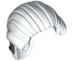 Minifigure, Hair Long Tied Back with Black Ribbon Pattern