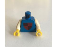 Torso Castle Classic Shield Quartered Red/Blue Pattern / White Arms / Yellow Hands