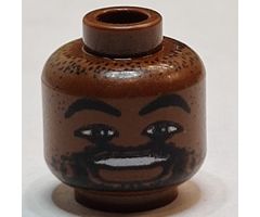 Minifigure, Head NBA Karl Malone Pattern - Blocked Open Stud