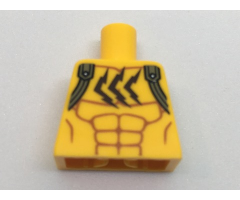 Torso Batman Muscles Outline with Flat Silver Shoulder Straps and 3 Jagged Cat Scratch Marks Pattern