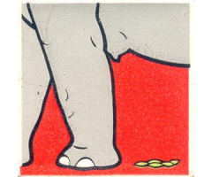 Duplo, Tile 2 x 2 x 1 with Elephant Mosaic Picture 17 Pattern (Set 1079)