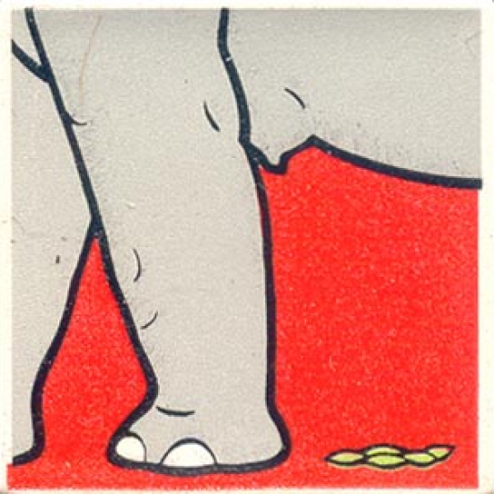 Duplo, Tile 2 x 2 x 1 with Elephant Mosaic Picture 17 Pattern (Set 1079)