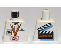 Torso Studios Cameraman ID, Logo, Pen and Clapboard on Back Pattern