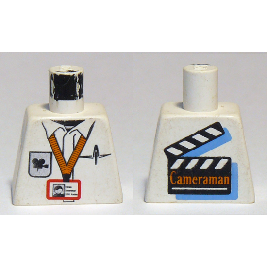 Torso Studios Cameraman ID, Logo, Pen and Clapboard on Back Pattern