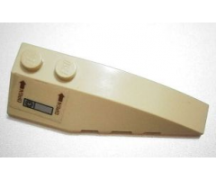 Wedge 6 x 2 Right with 'OPEN', Arrows and Lock Pattern (Sticker) - Sets 7298 / 7477