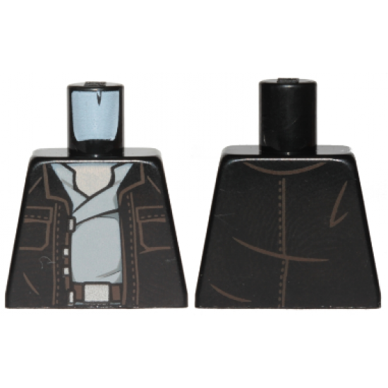 Torso SW Open Jacket with Pockets and Light Bluish Gray Open Shirt Pattern (Poe Dameron)