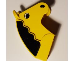 Animal, Body Part Horse Head 2 x 6 x 4 1/2 with Black Mane Pattern