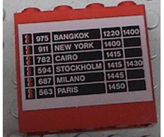 Panel 1 x 4 x 3 with Schedule Pattern 2 on Both Sides (Stickers) - Set 6396