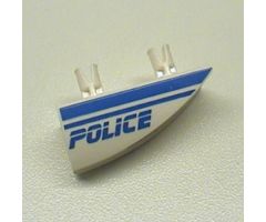 Vehicle Fairing 1 x 4 Side Flaring Intake with Two Pins and Police Blue Line Pattern Right