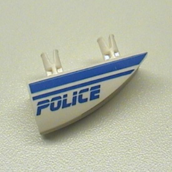 Vehicle Fairing 1 x 4 Side Flaring Intake with Two Pins and Police Blue Line Pattern Right