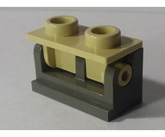 Hinge Brick 1 x 2 Base with Tan Hinge Brick 1 x 2 Top Plate (3937 / 3938)