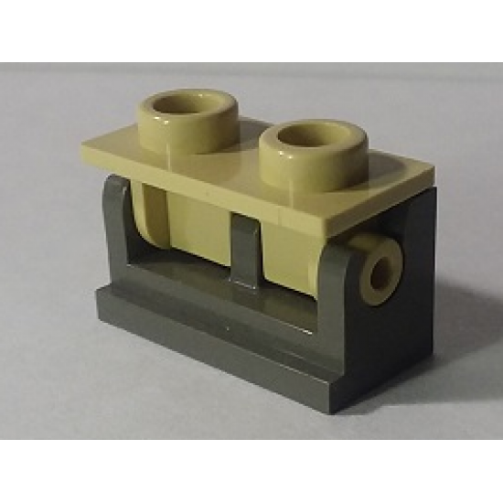 Hinge Brick 1 x 2 Base with Tan Hinge Brick 1 x 2 Top Plate (3937 / 3938)