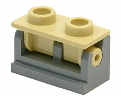 Hinge Brick 1 x 2 Base with Tan Hinge Brick 1 x 2 Top Plate (3937 / 3938)