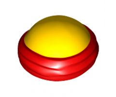 Minifigure, Headgear Bald Head with Tied Red Bandana Pattern