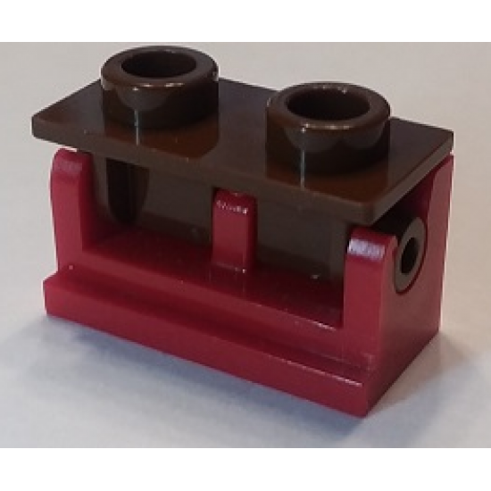 Hinge Brick 1 x 2 Base with Brown Hinge Brick 1 x 2 Top Plate (3937 / 3938)
